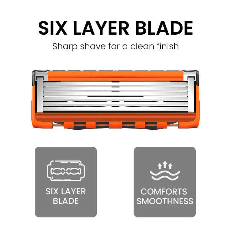 Men's Shave Sets - Unscented Blade and Handle Set Razors with Replaceable Sharp Heads, 24 or 48 Refills, Ergonomic Design, Long-Lasting Smooth Face Shave for Daily Care Easy Swaps