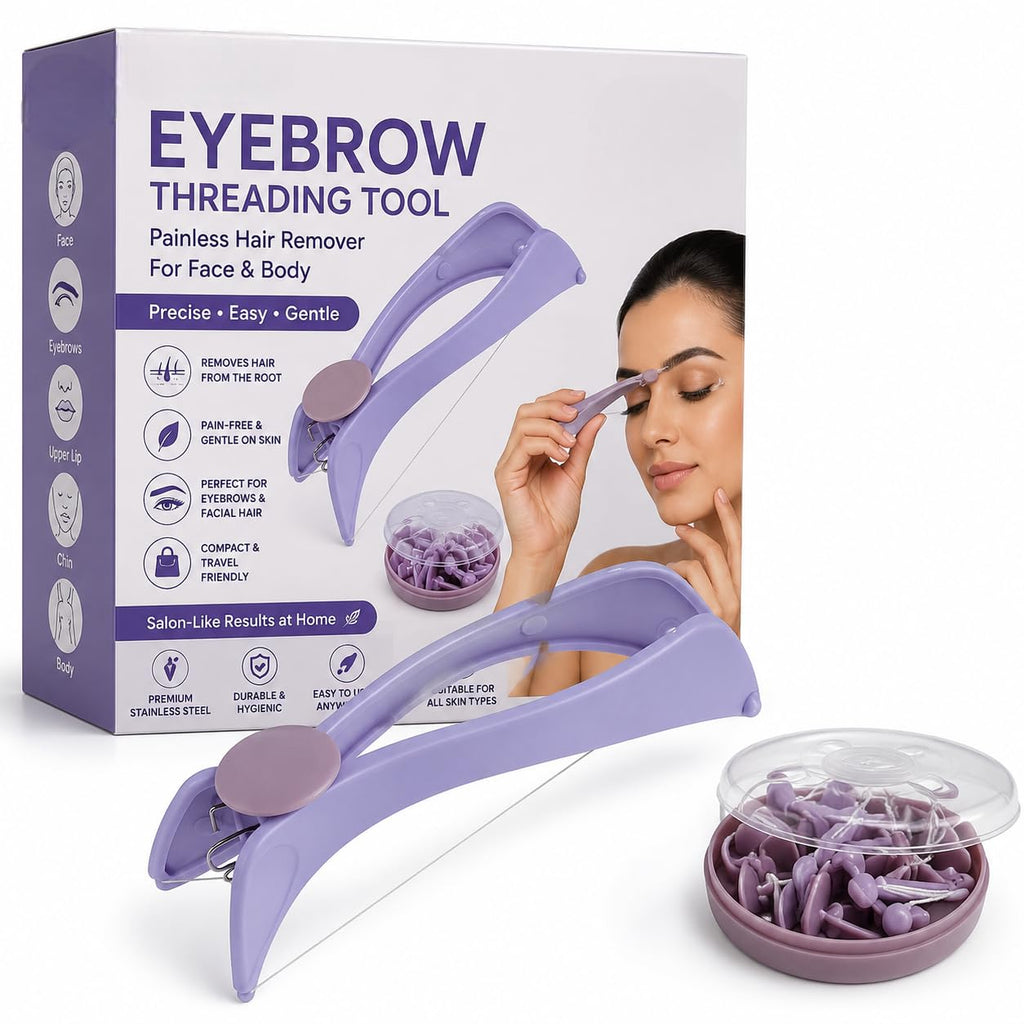 Facial Hair Threading Removal Tool Manual Eyebrow & Body Hair Epilator Portable Face Hair Remover for Home Personal Care