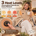 ♨️Wearable Heated Blanket – 8 Heating Zones & 3 Heat Levels